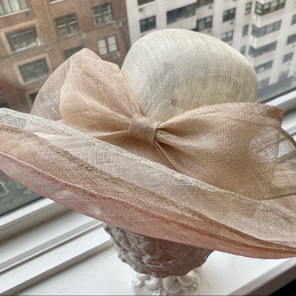 Designer Derby Wedding Special Occasion Sinamay Straw Hat Oversized Bow